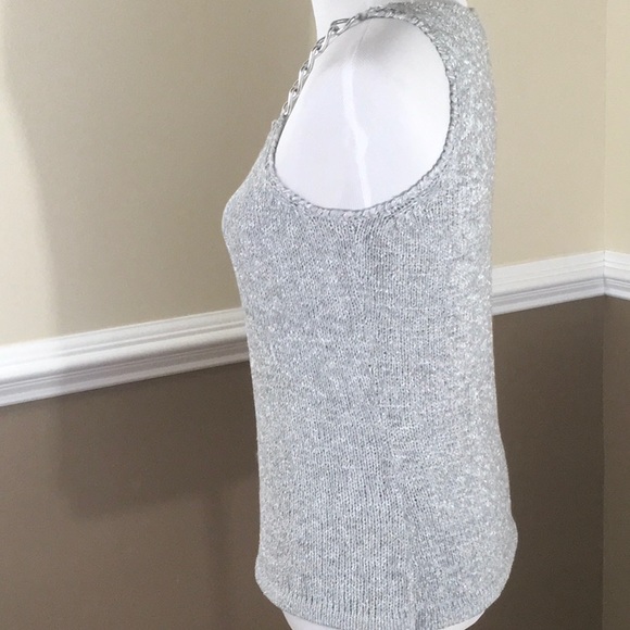 knitted\chain top grey C0069 - Picture 2 of 4